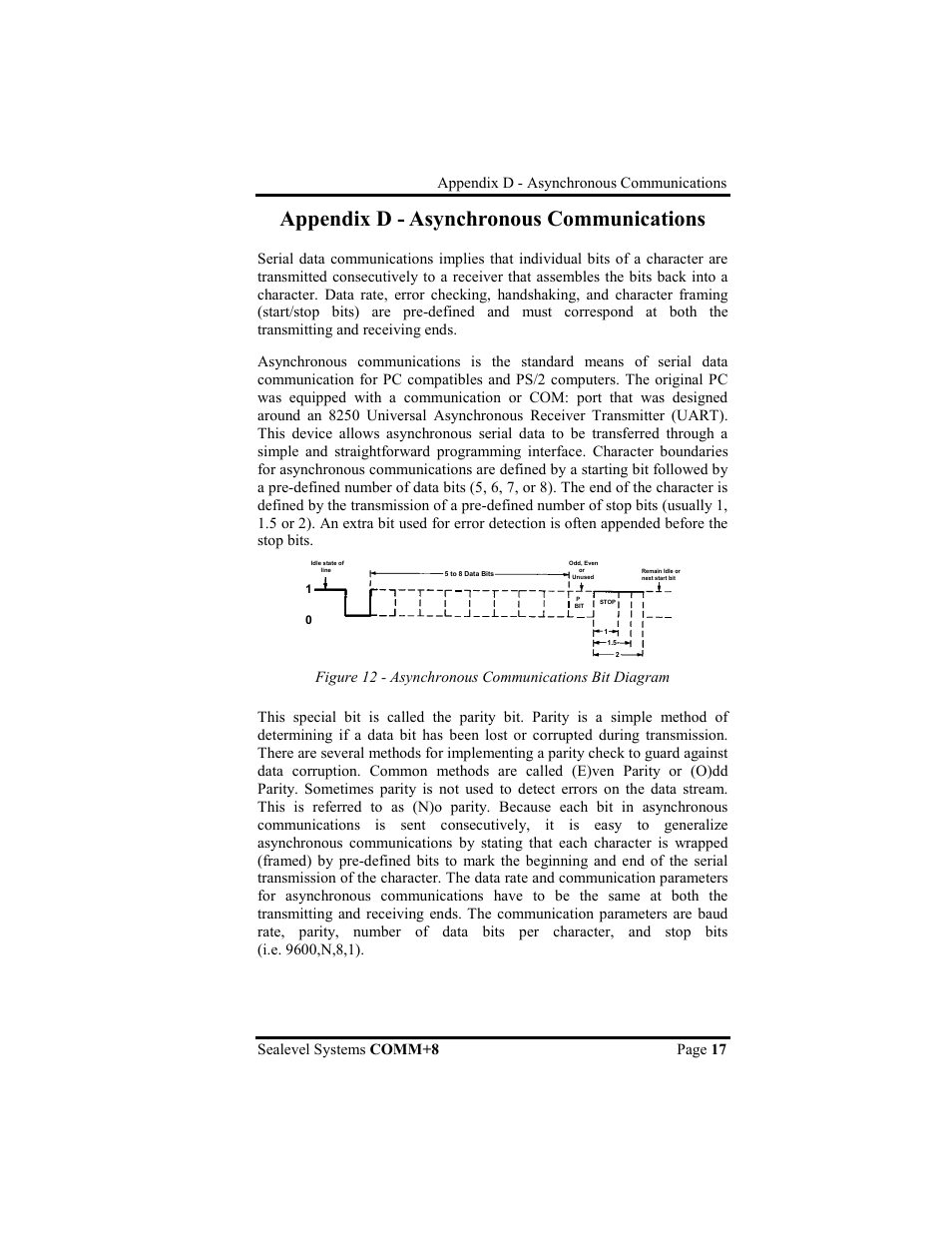 Appendix d - asynchronous communications | Impulse 3420 User Manual | Page 20 / 23