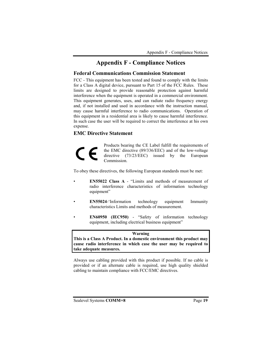 Appendix f - compliance notices | Impulse 3420 User Manual | Page 22 / 23