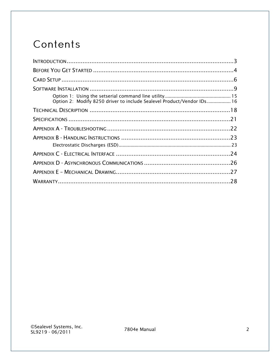 Impulse 7804e User Manual | Page 2 / 28