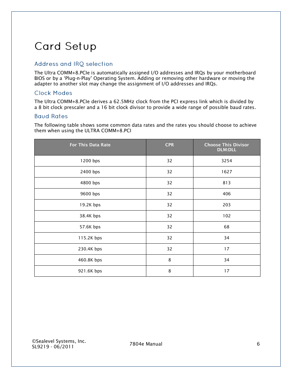 Etup | Impulse 7804e User Manual | Page 6 / 28