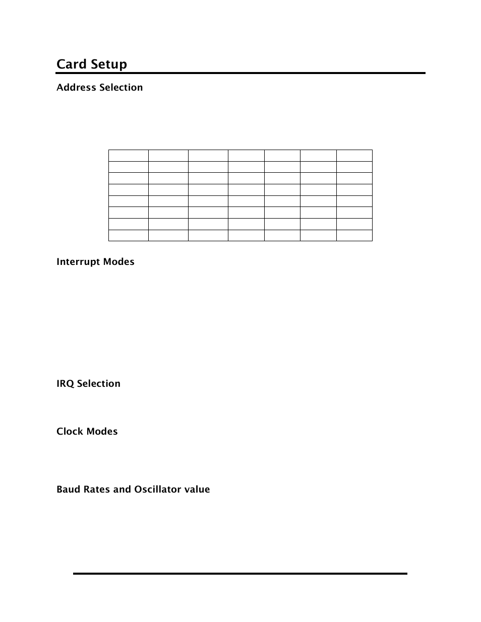 Card setup | Impulse 3542 User Manual | Page 5 / 18