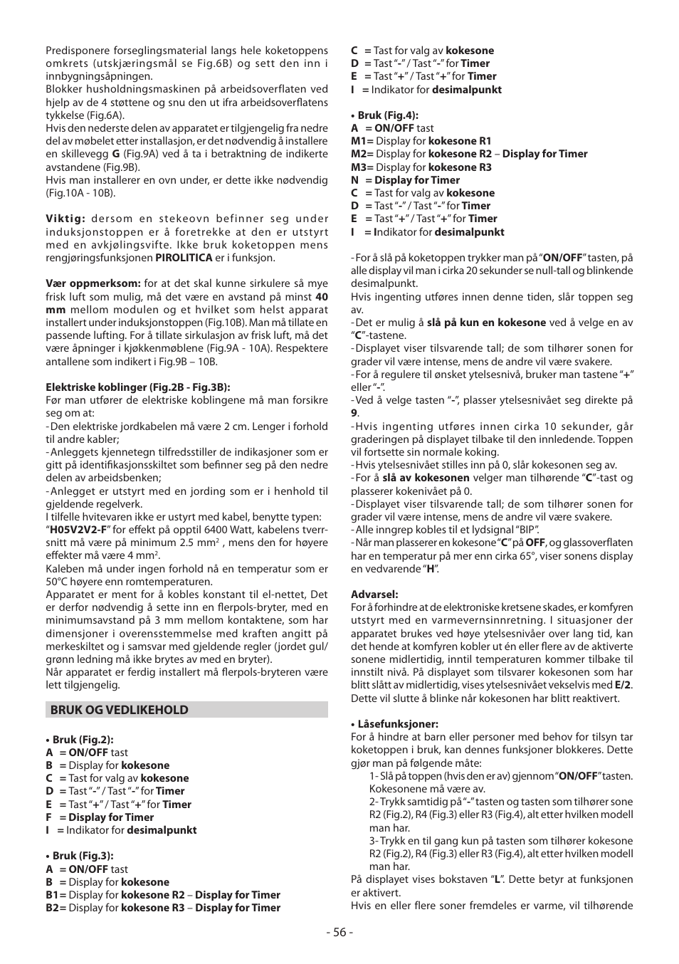 KORTING HI3200B User Manual | Page 56 / 72