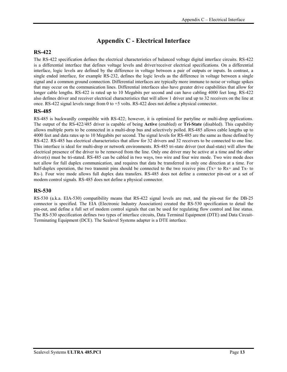 Appendix c - electrical interface | Impulse 7105 User Manual | Page 13 / 17