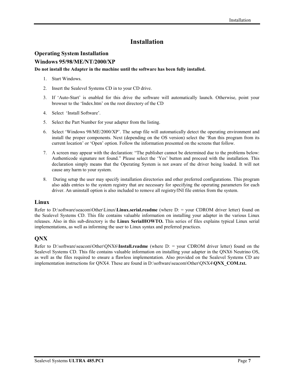 Installation | Impulse 7105 User Manual | Page 7 / 17