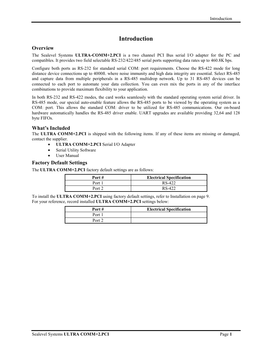 Introduction | Impulse 7201 User Manual | Page 4 / 23