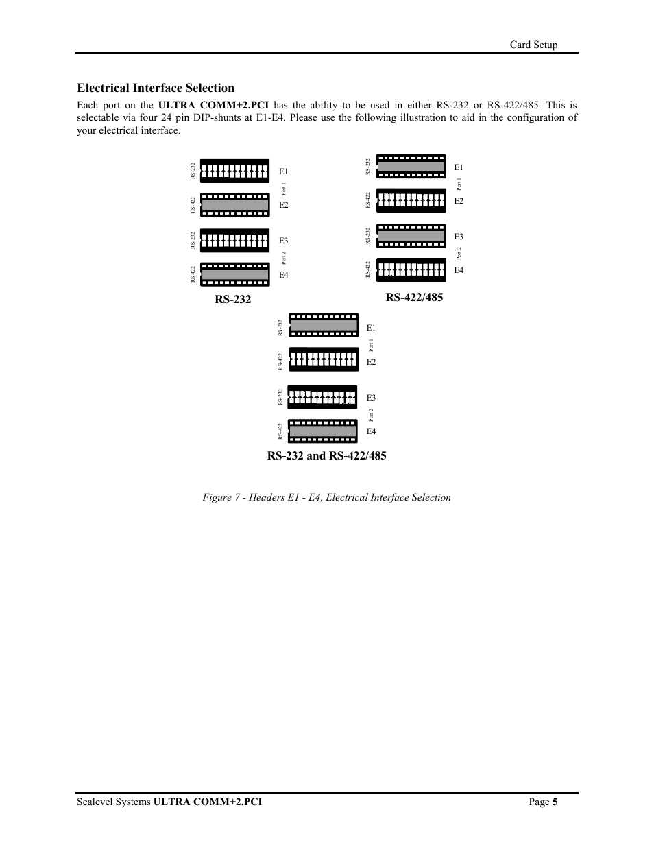 Electrical interface selection, Rs-232 | Impulse 7201 User Manual | Page 8 / 23