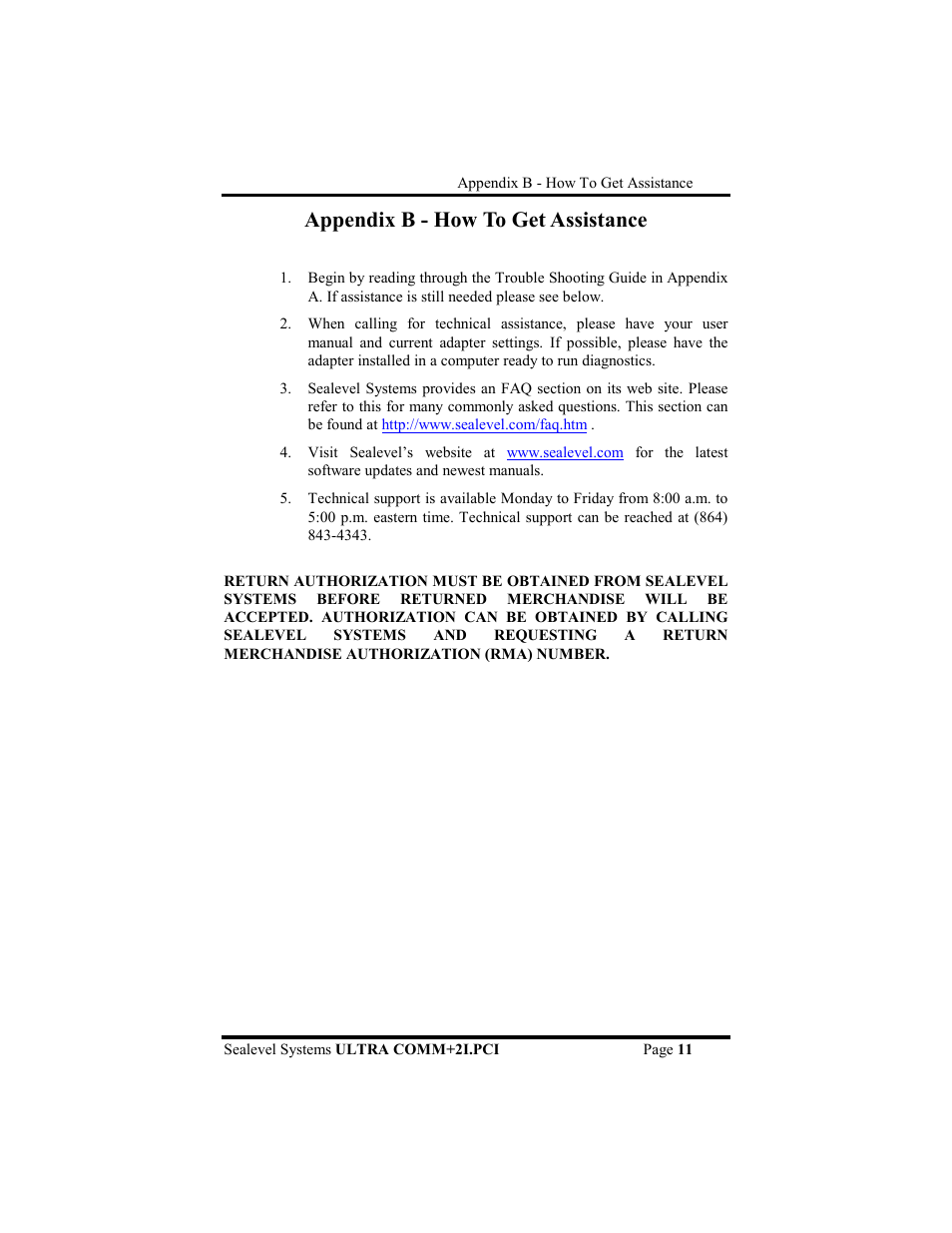 Appendix b - how to get assistance | Impulse 7203 User Manual | Page 14 / 21