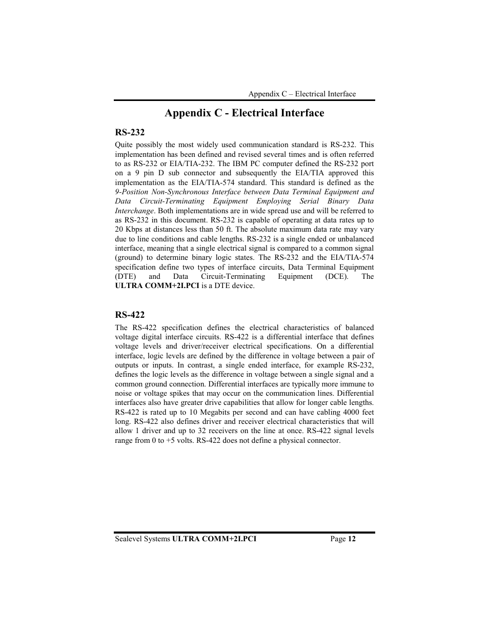 Appendix c - electrical interface | Impulse 7203 User Manual | Page 15 / 21