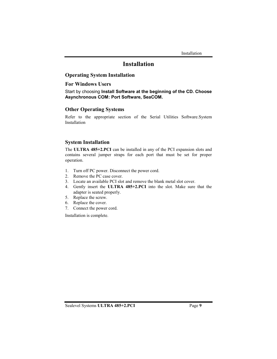 Installation | Impulse 7204 User Manual | Page 12 / 24