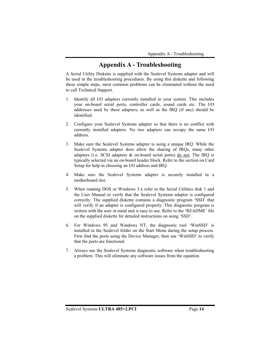 Appendix a - troubleshooting | Impulse 7204 User Manual | Page 17 / 24