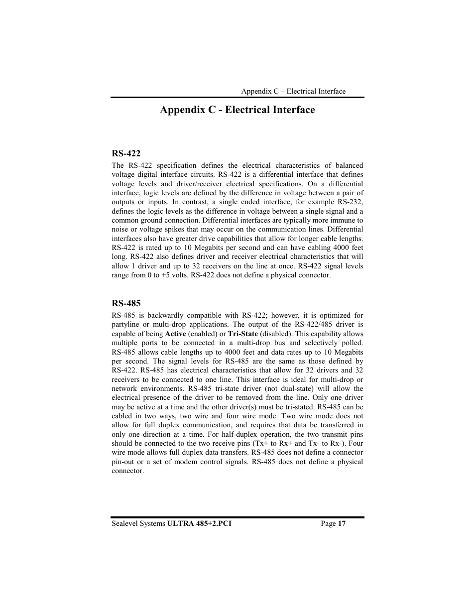 Appendix c - electrical interface | Impulse 7204 User Manual | Page 20 / 24