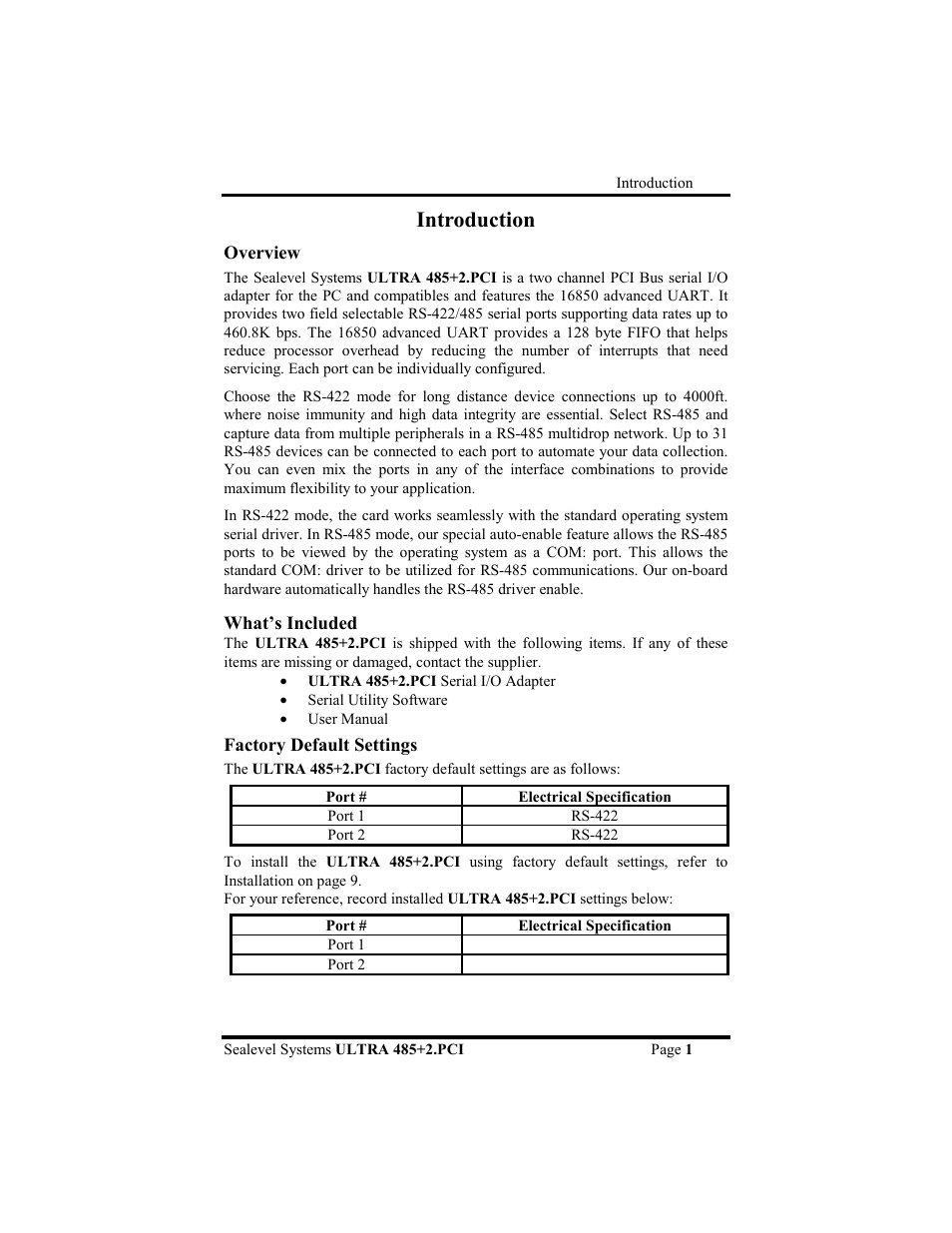 Introduction | Impulse 7204 User Manual | Page 4 / 24