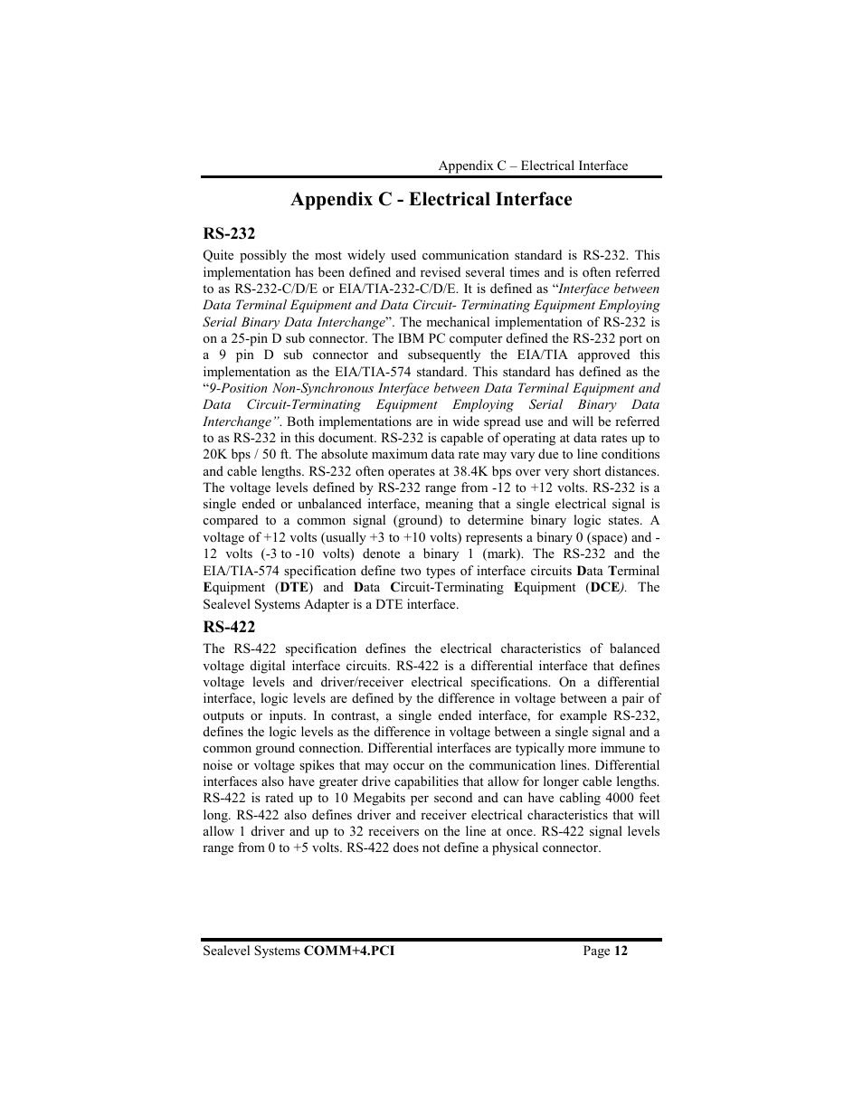 Appendix c - electrical interface | Impulse 7404 User Manual | Page 15 / 20