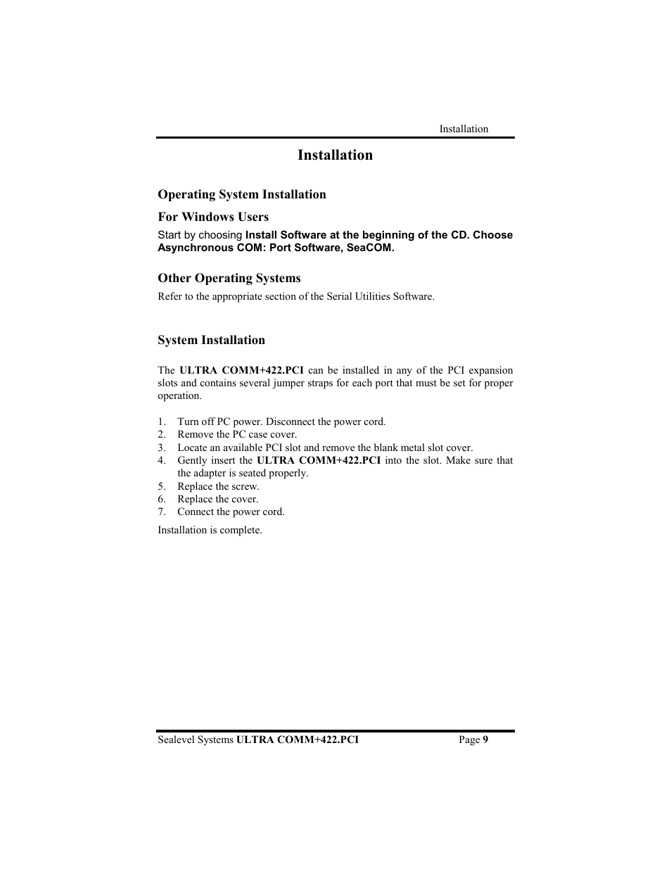 Installation | Impulse 7402 User Manual | Page 12 / 24
