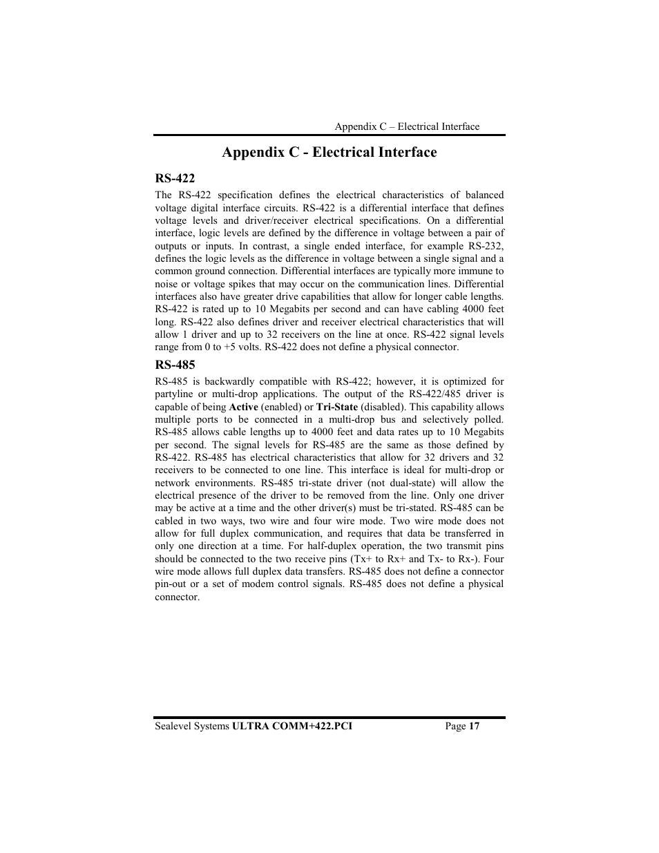 Appendix c - electrical interface | Impulse 7402 User Manual | Page 20 / 24