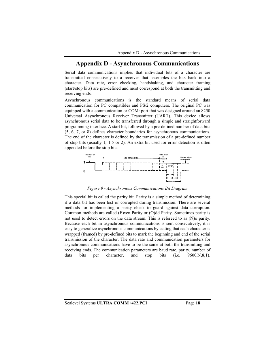 Appendix d - asynchronous communications | Impulse 7402 User Manual | Page 21 / 24