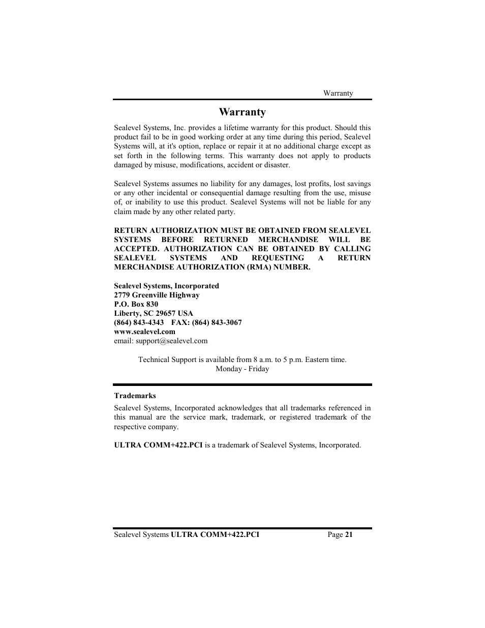 Warranty | Impulse 7402 User Manual | Page 24 / 24