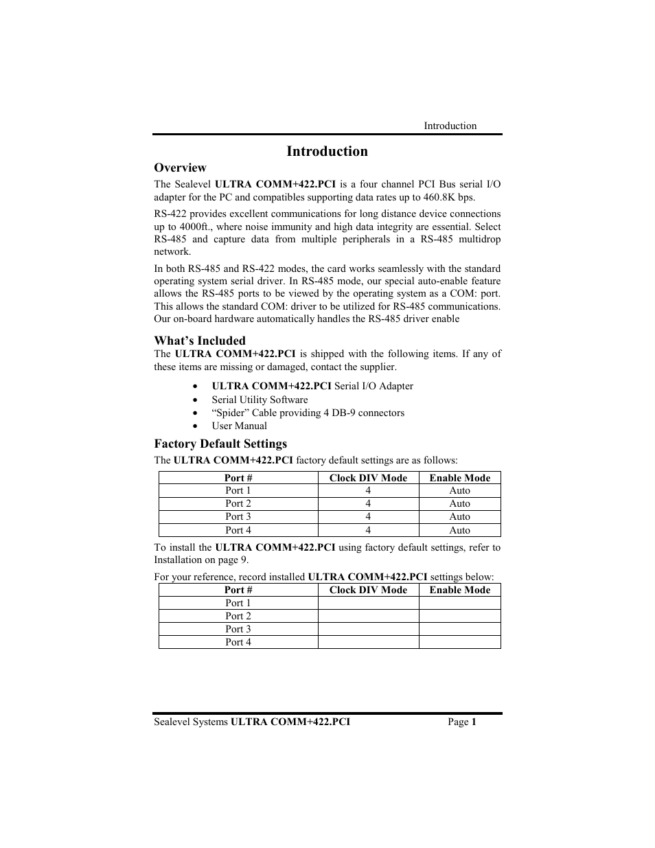 Introduction | Impulse 7402 User Manual | Page 4 / 24