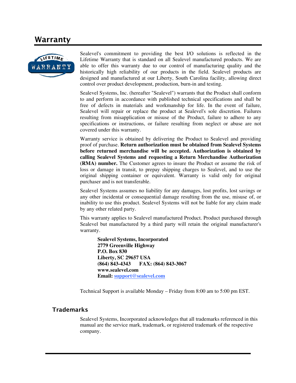 Warranty | Impulse 2105R User Manual | Page 27 / 27