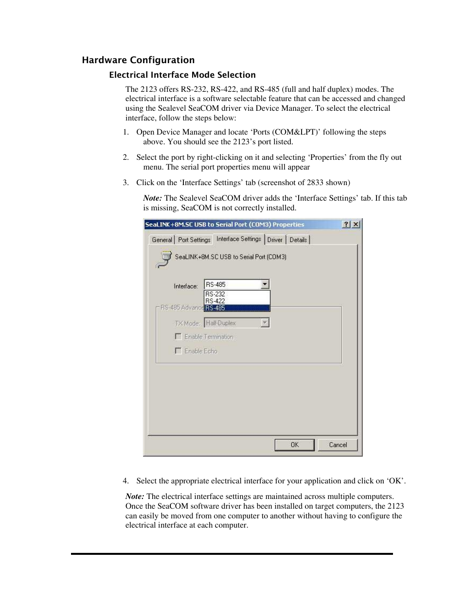 Ardware, Onfiguration | Impulse 2123 User Manual | Page 9 / 25