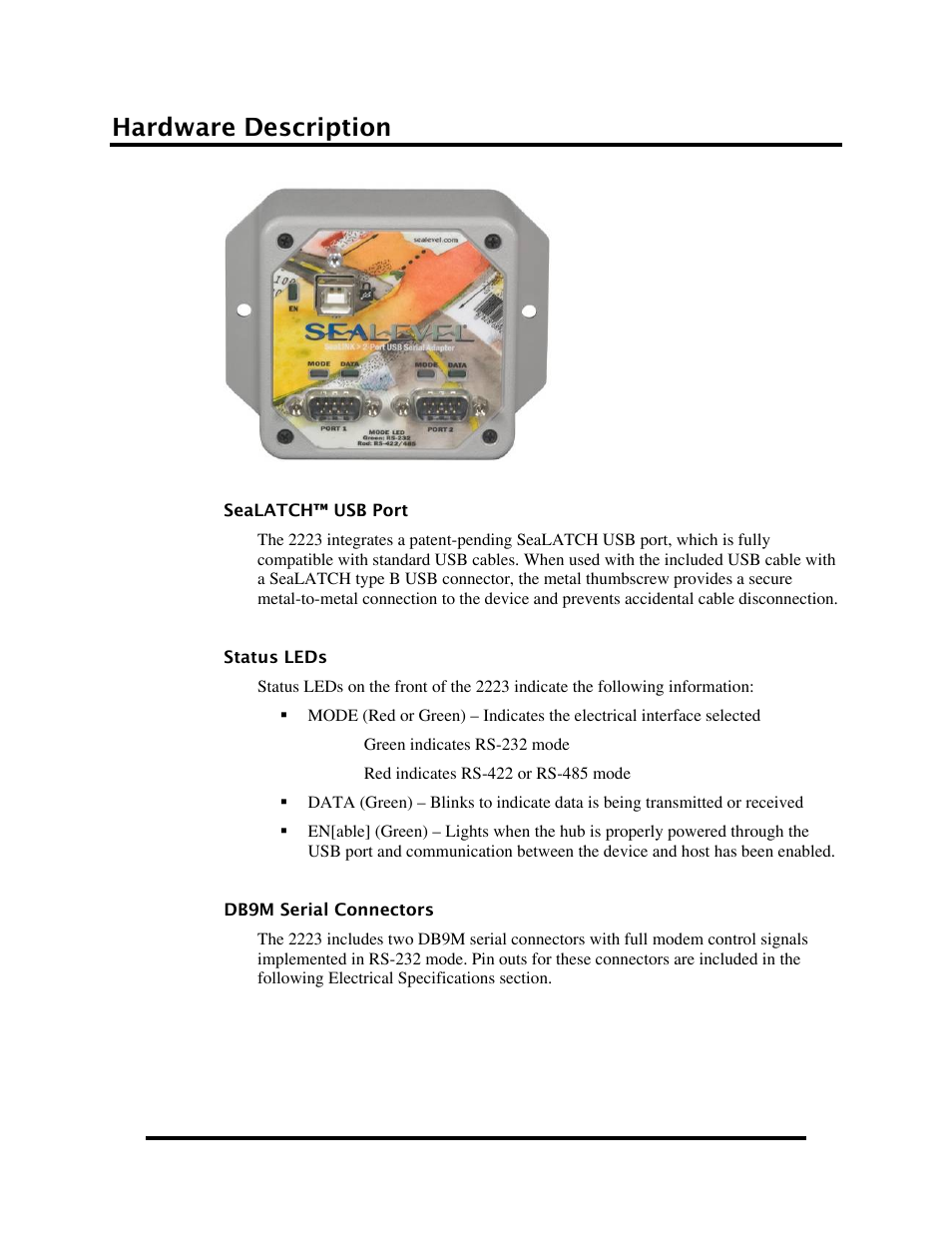 Hardware description | Impulse 2223-OEM User Manual | Page 12 / 25