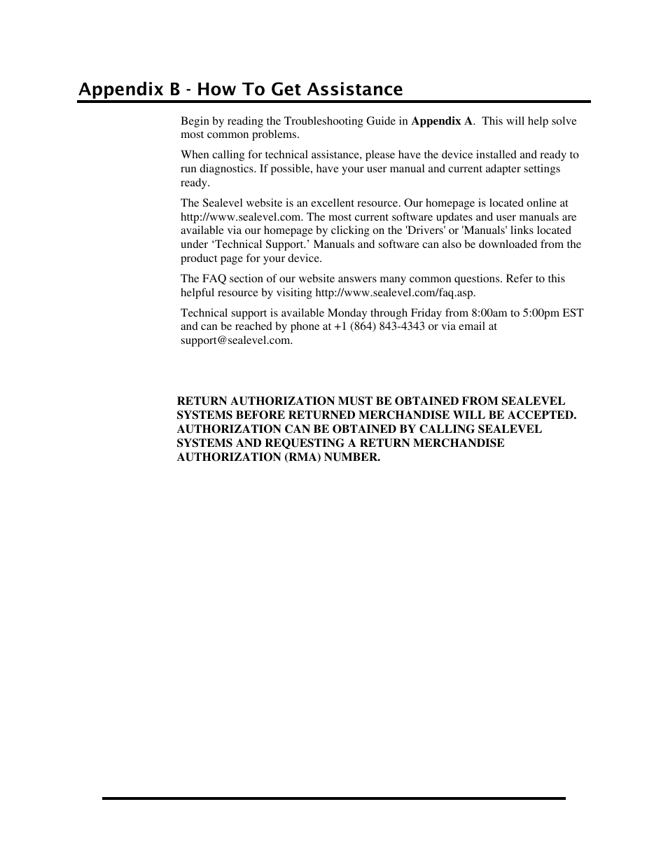 Appendix b - how to get assistance | Impulse 2223-OEM User Manual | Page 20 / 25