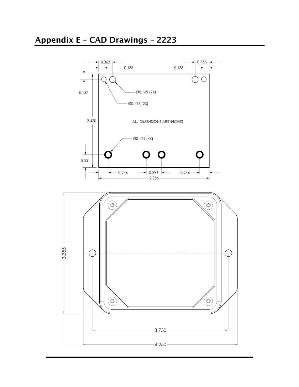 Appendix e – cad drawings – 2223 | Impulse 2223-OEM User Manual | Page 23 / 25