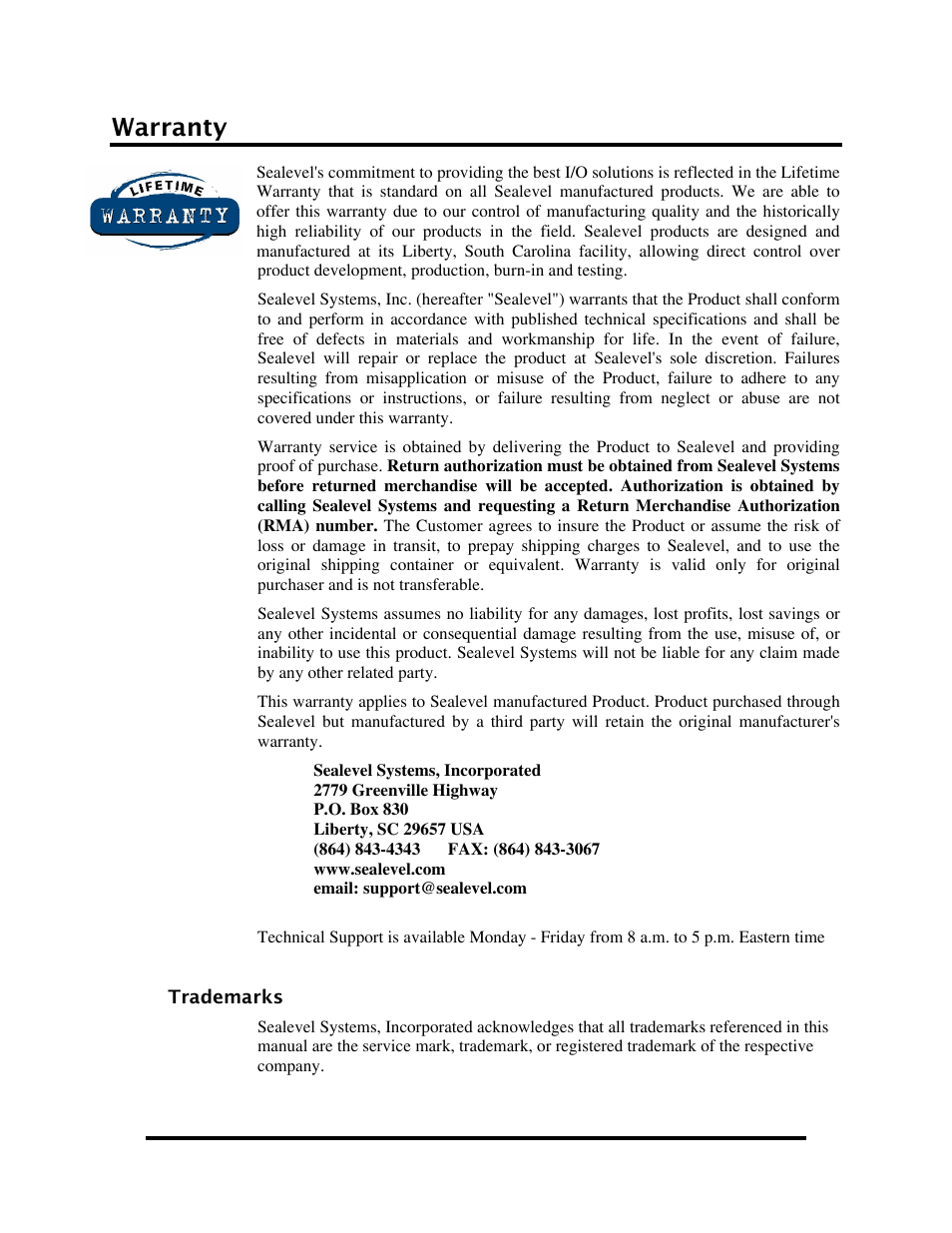 Warranty | Impulse 2223-OEM User Manual | Page 25 / 25