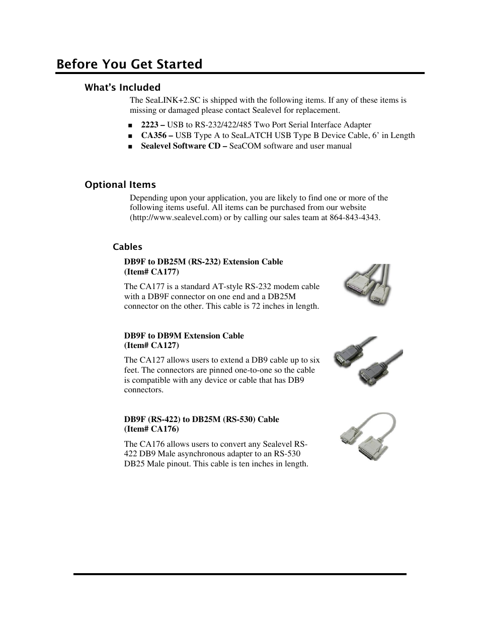Before you get started, Ncluded, Ptional | Tems | Impulse 2223-OEM User Manual | Page 4 / 25