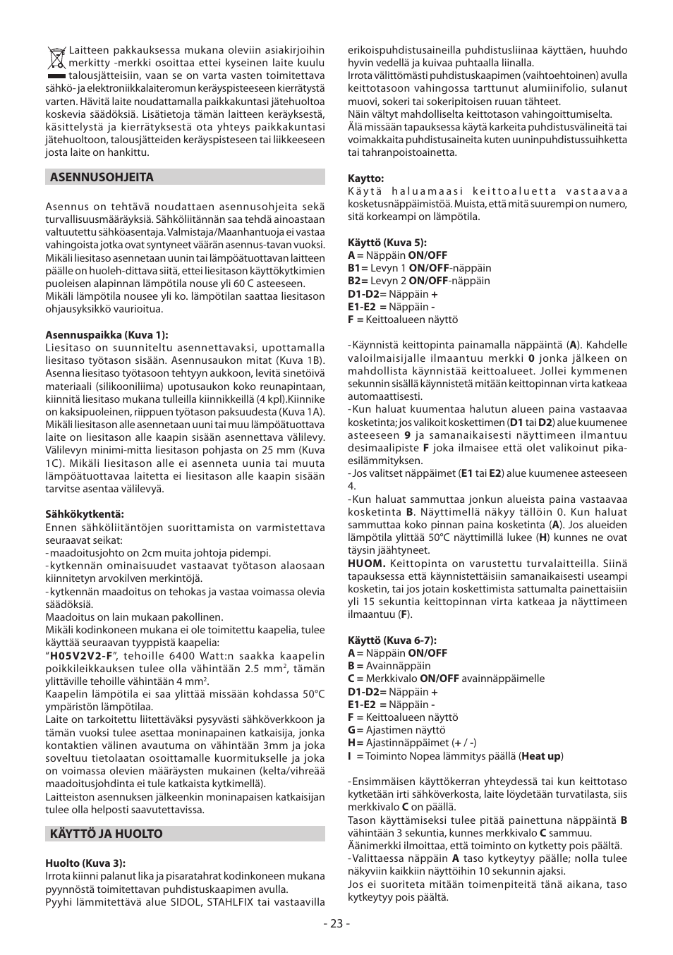 KORTING HK3002B User Manual | Page 23 / 44