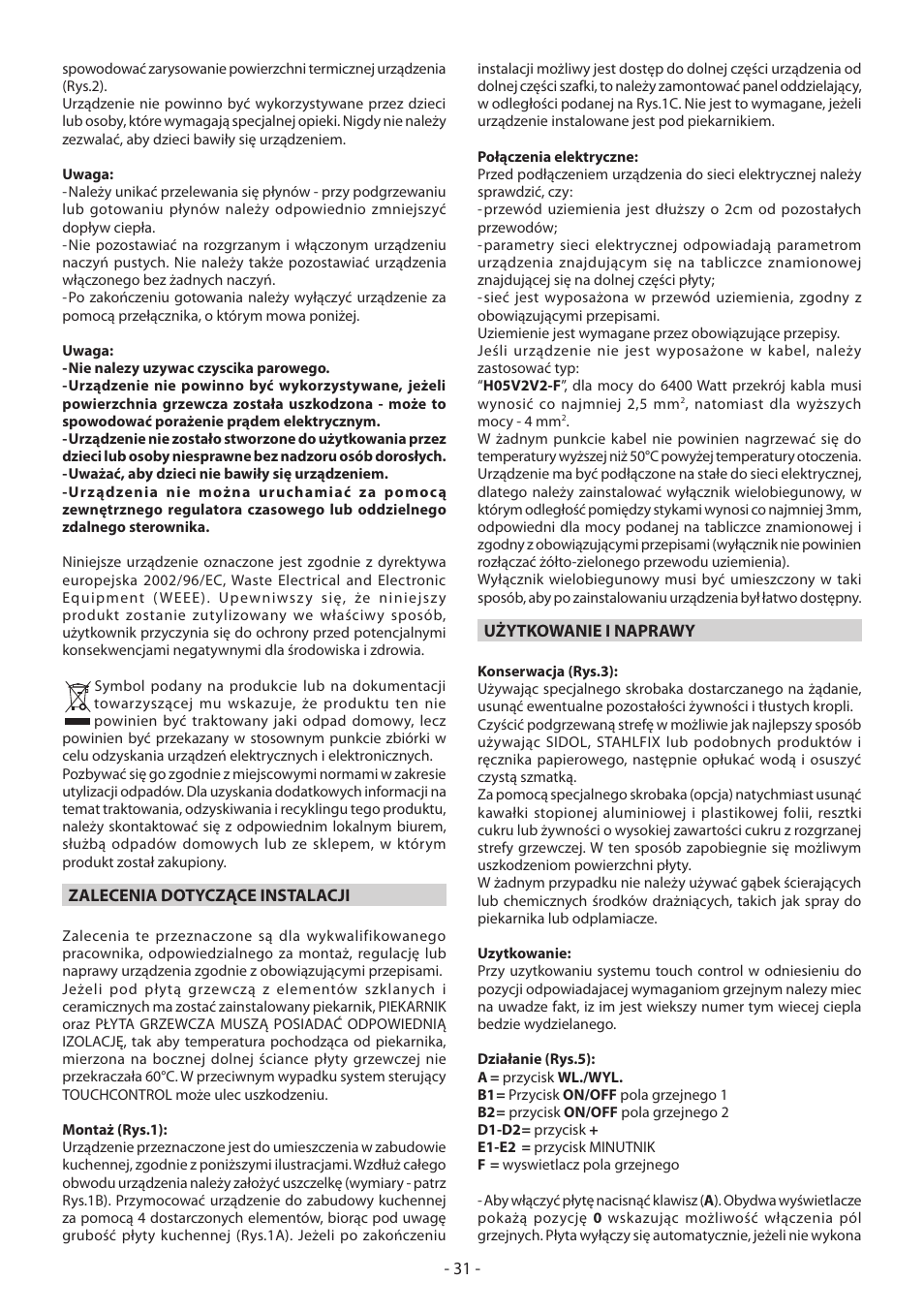 KORTING HK3002B User Manual | Page 31 / 44