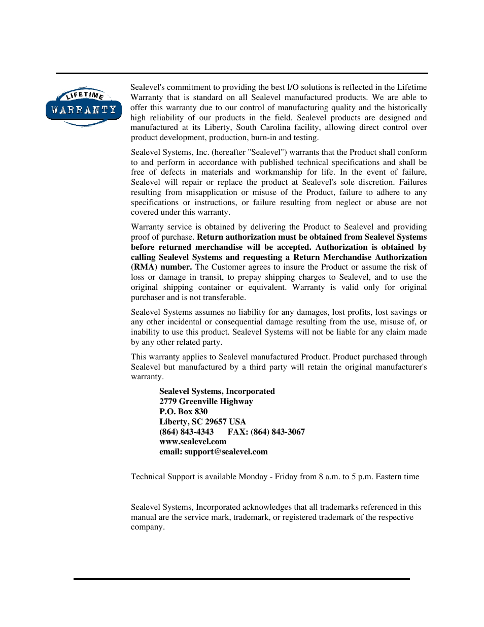 Warranty | Impulse 2407 User Manual | Page 17 / 17