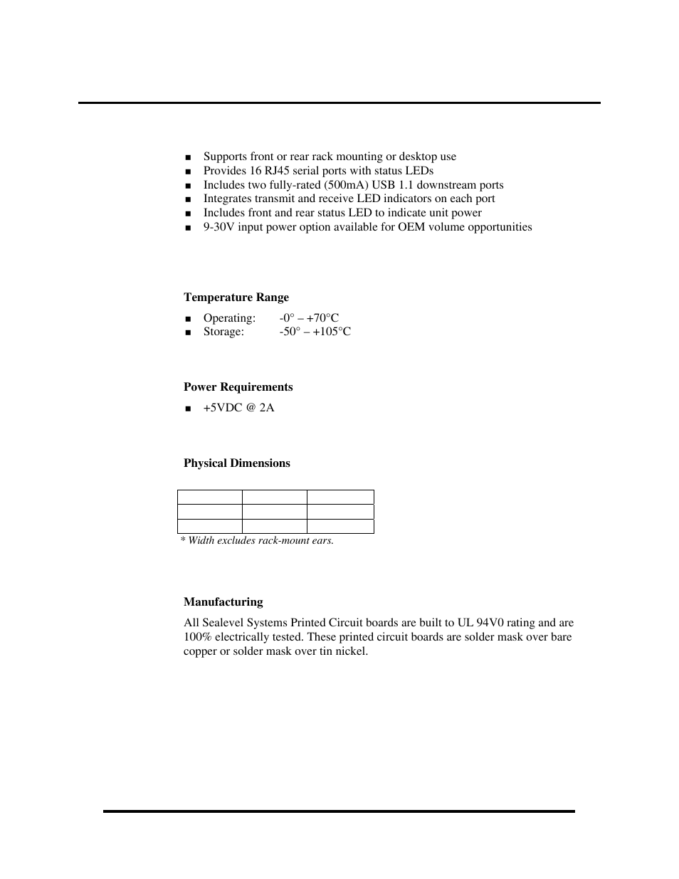 Electrical characteristics | Impulse 2161 User Manual | Page 9 / 16
