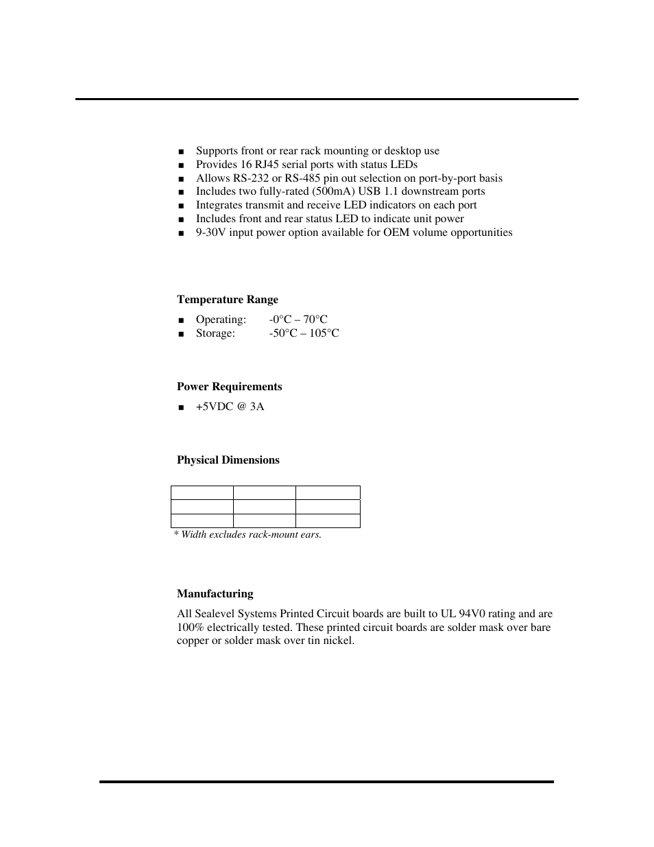 Electrical characteristics | Impulse 2167 User Manual | Page 9 / 16