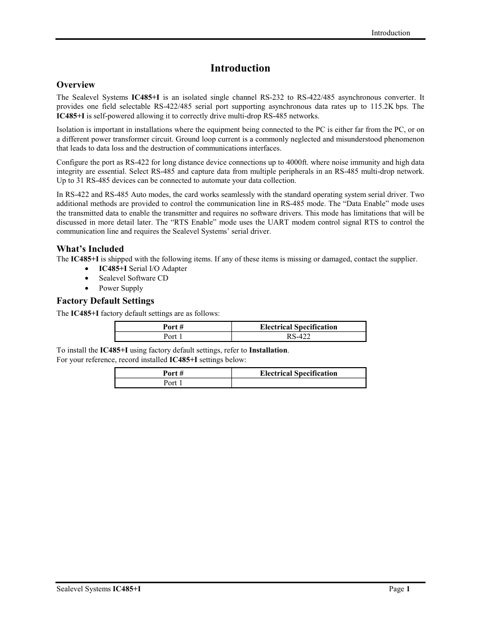 Introduction | Impulse 1103 User Manual | Page 3 / 20