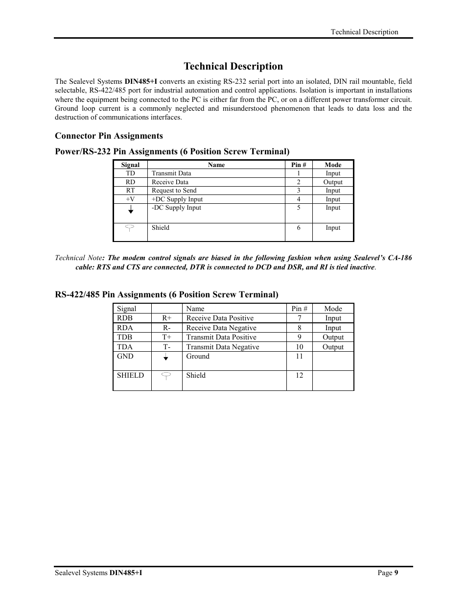 Technical description | Impulse 1105 User Manual | Page 11 / 20