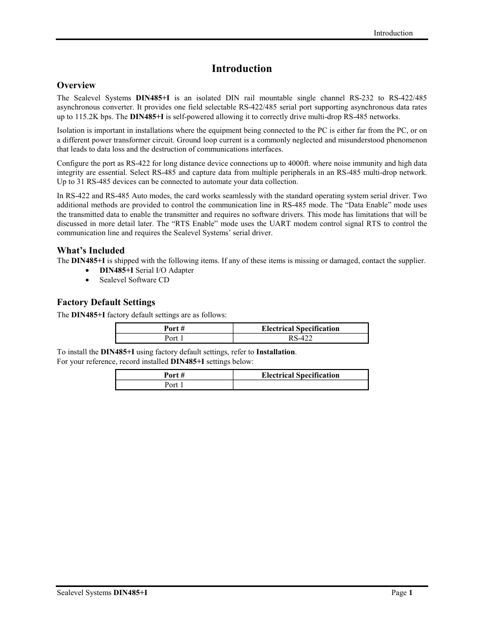 Introduction | Impulse 1105 User Manual | Page 3 / 20