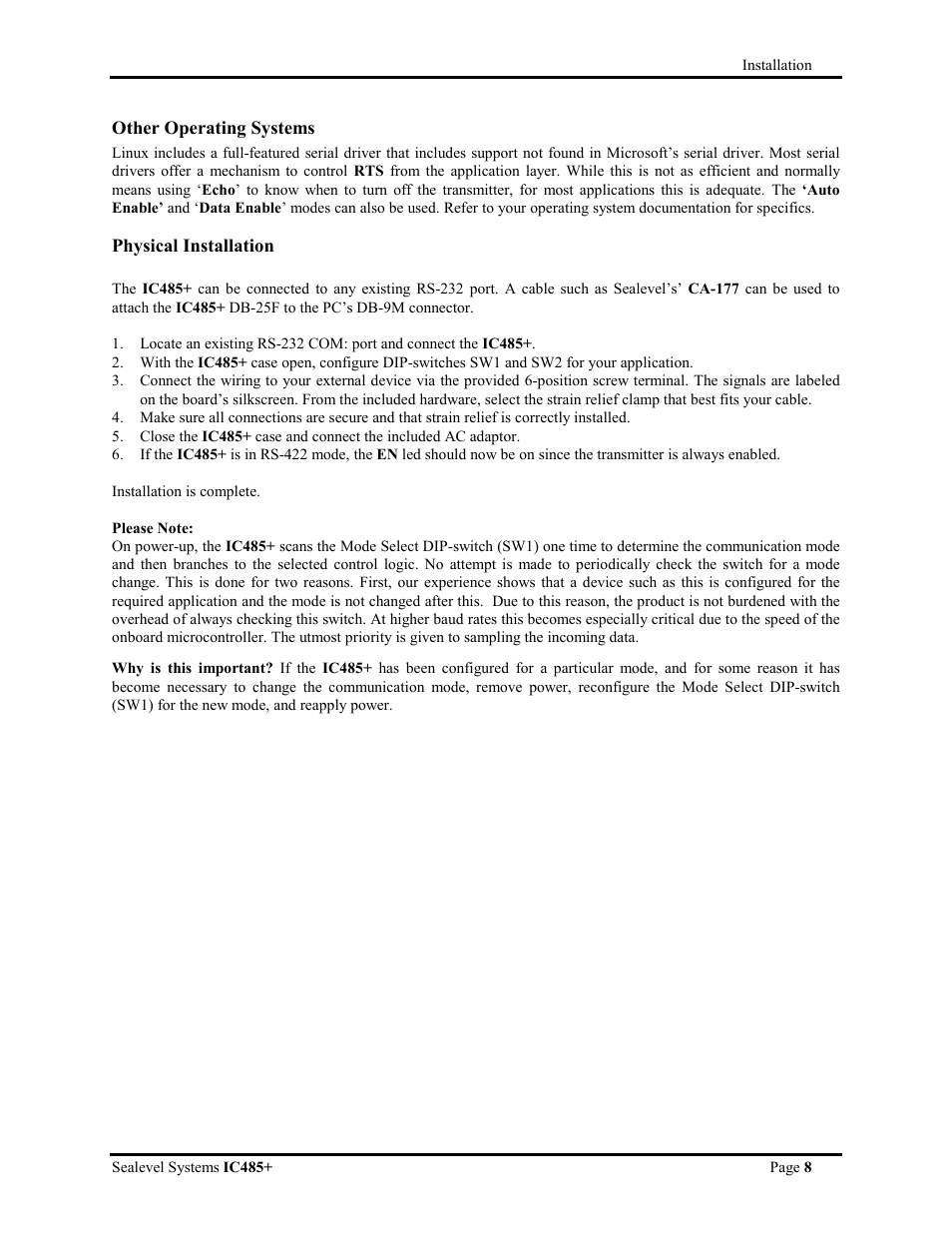 Technical description | Impulse 1102 User Manual | Page 10 / 19