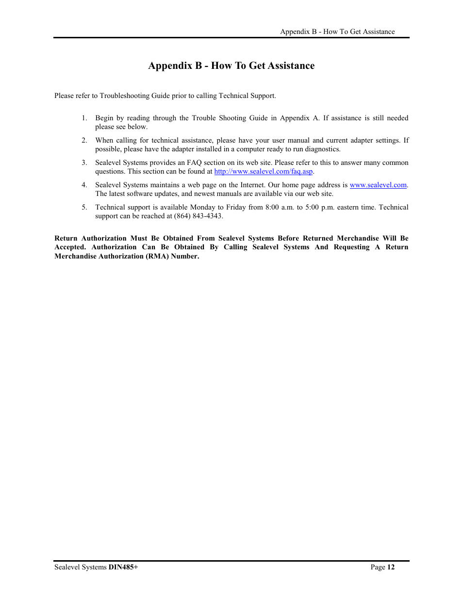 Appendix b - how to get assistance | Impulse 1104 User Manual | Page 14 / 19