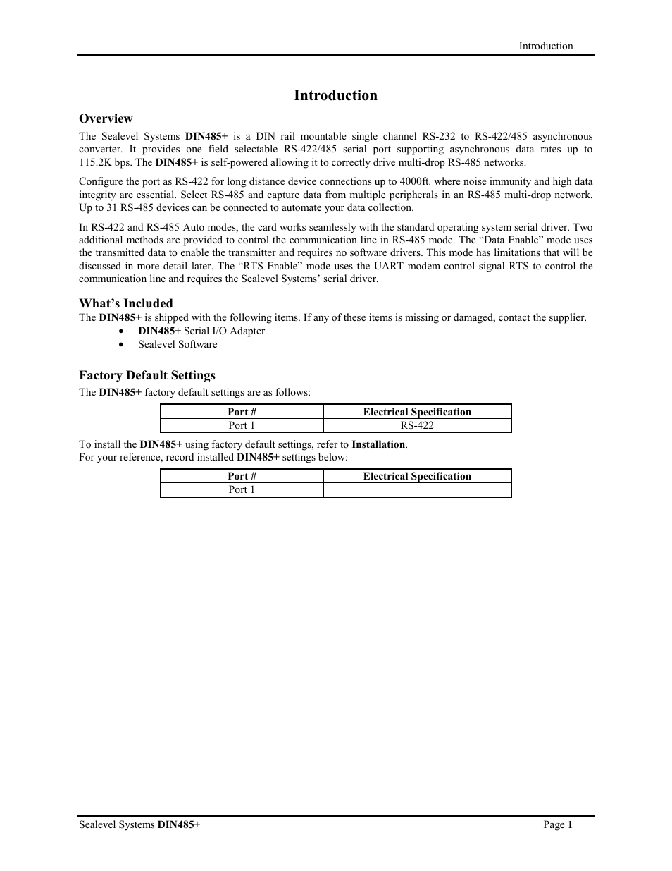 Card setup, Introduction | Impulse 1104 User Manual | Page 3 / 19