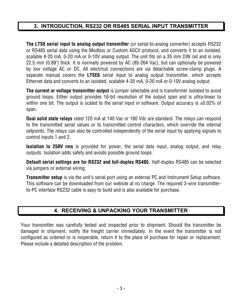 Laurel Electronics LTS6 - Manual User Manual | Page 3 / 24