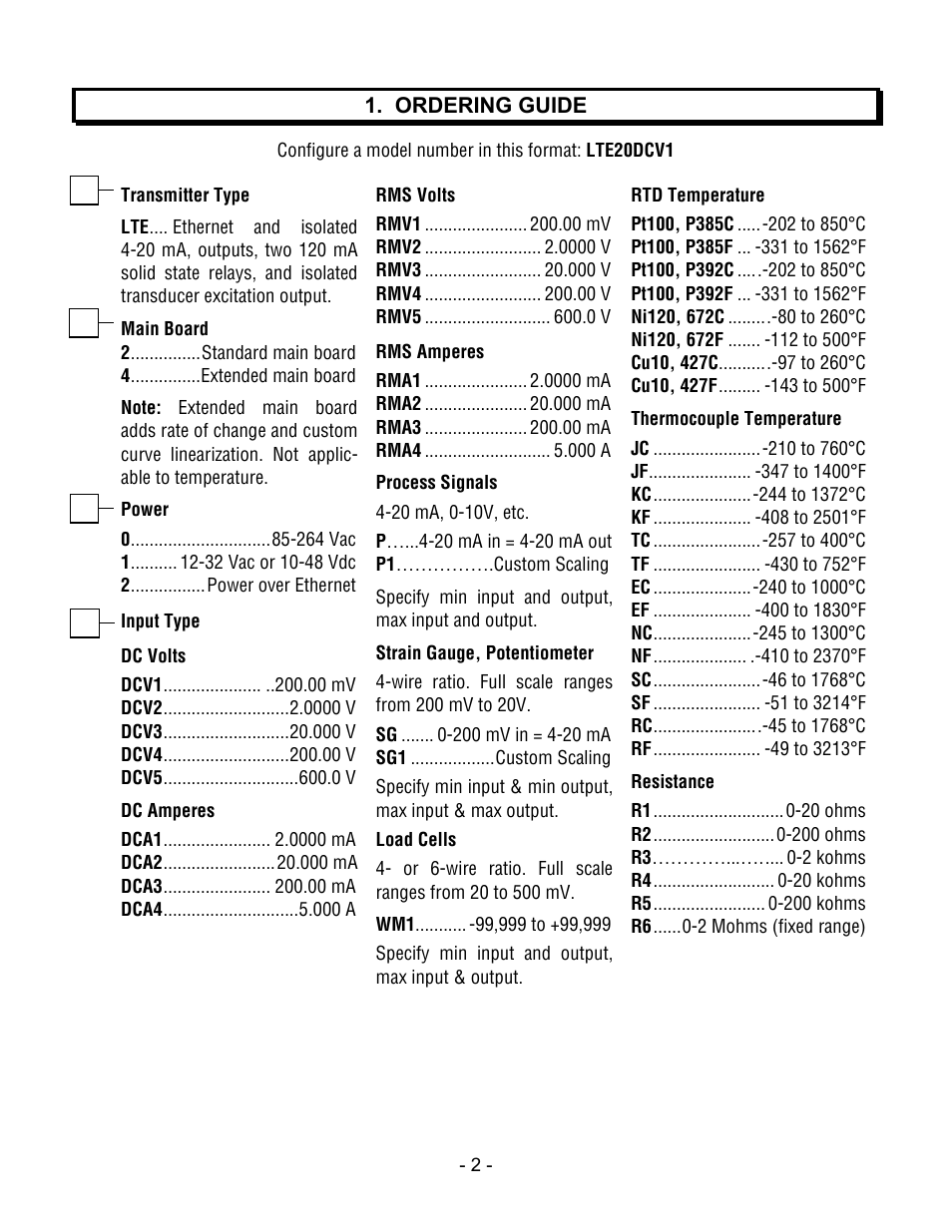 Laurel Electronics LTE SERIES TRANSMITTERS ANALOG INPUT User Manual | Page 2 / 40