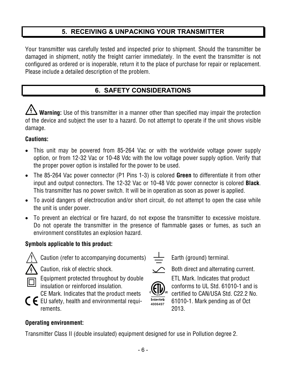 Laurel Electronics LTE SERIES TRANSMITTERS ANALOG INPUT User Manual | Page 6 / 40