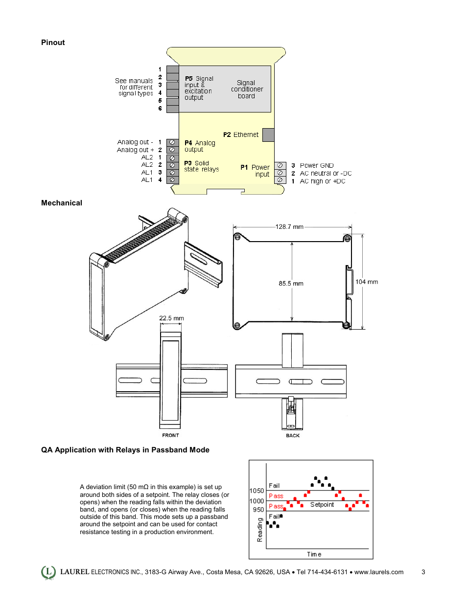 Laurel Electronics LTE: Ethernet & 4-20 mA Output Transmitter for Resistance in Ohms User Manual | Page 3 / 4