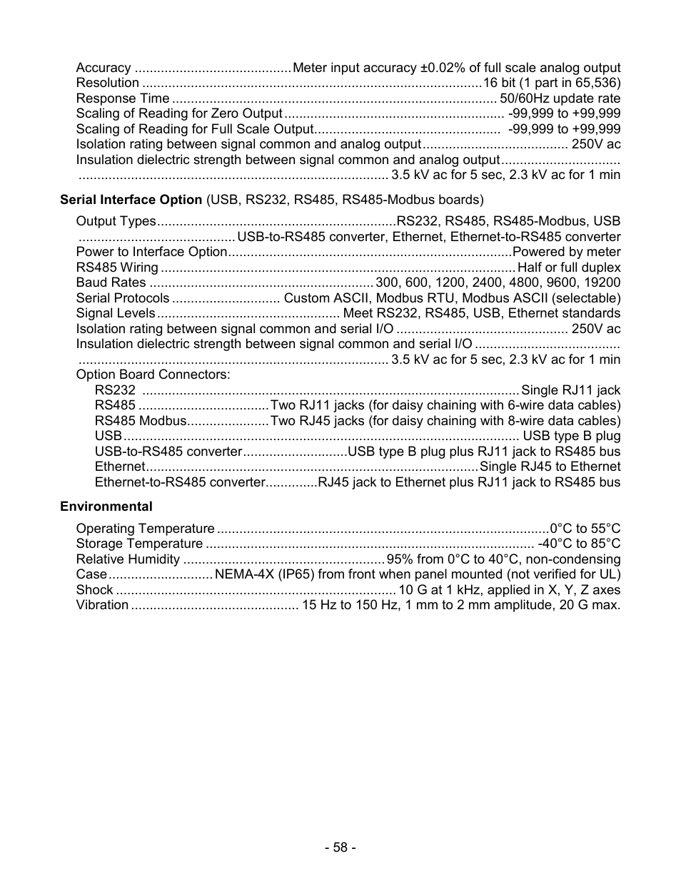 Laurel Electronics LAUREATE SERIES 2 DIGITAL PANEL METER User Manual | Page 58 / 64