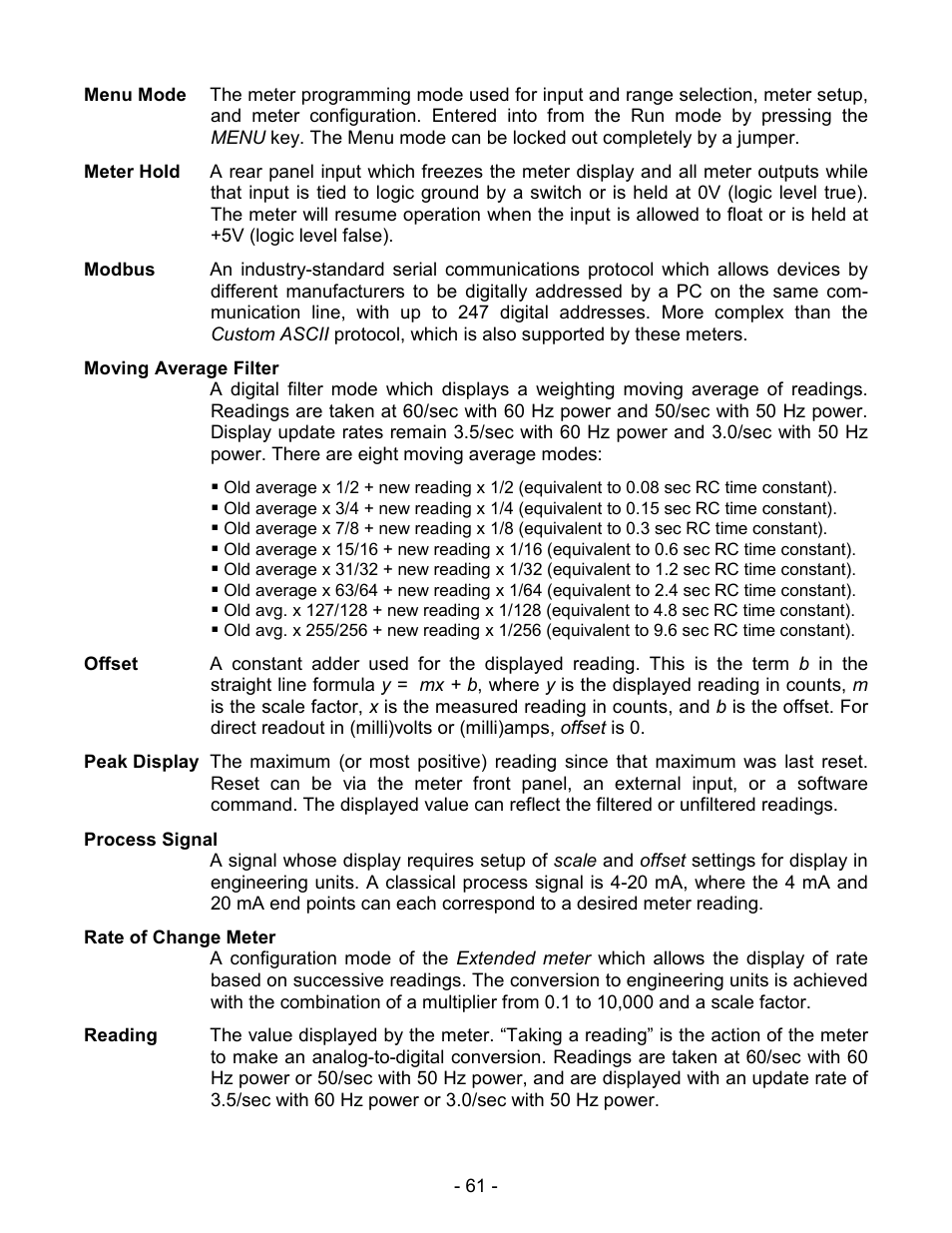 Laurel Electronics LAUREATE SERIES 2 DIGITAL PANEL METER User Manual | Page 61 / 64