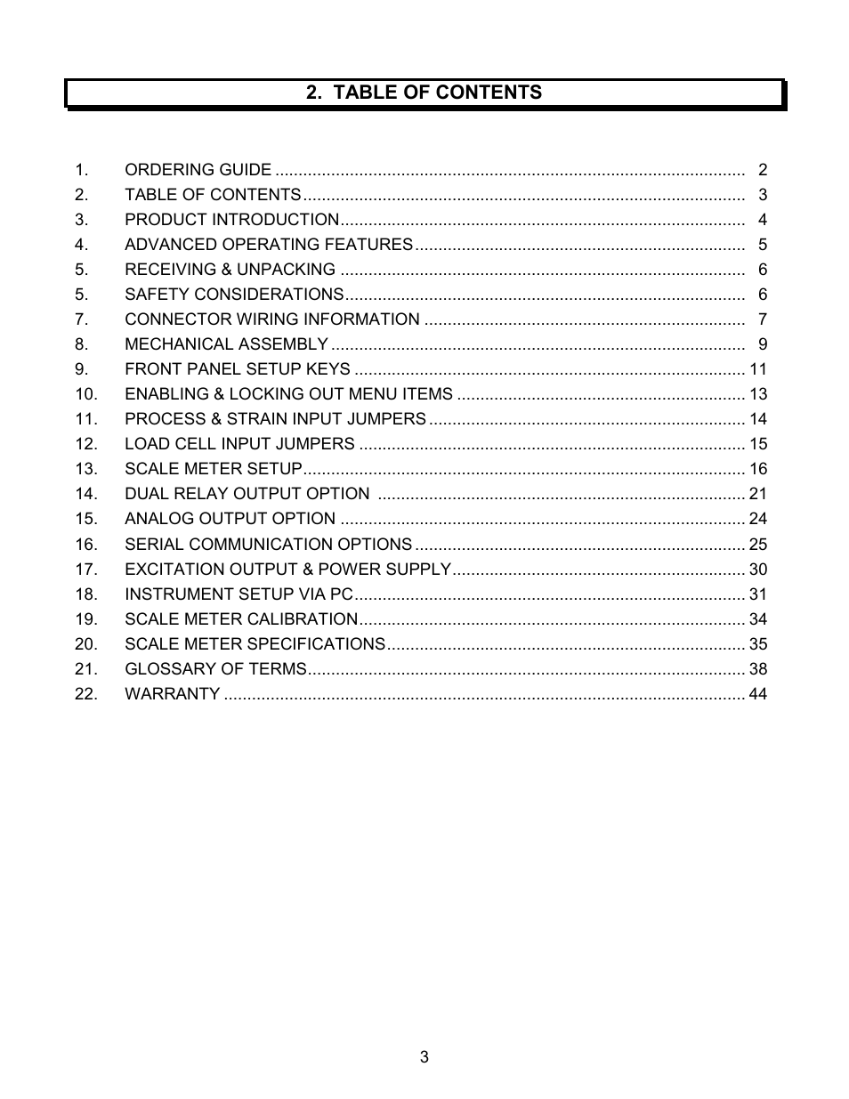 Laurel Electronics LAUREATE SERIES SCALE-WEIGHT METER User Manual | Page 3 / 43