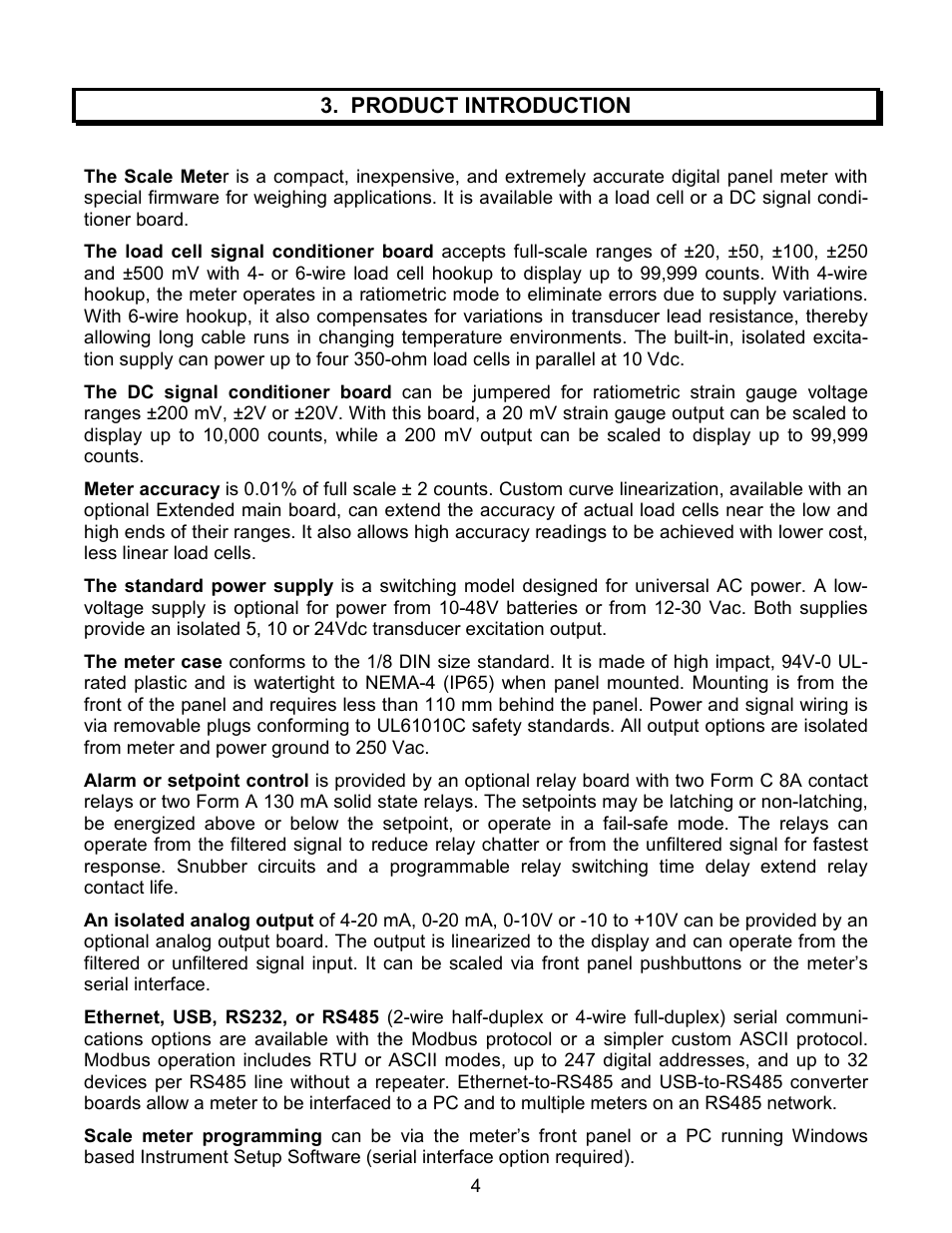 Laurel Electronics LAUREATE SERIES SCALE-WEIGHT METER User Manual | Page 4 / 43