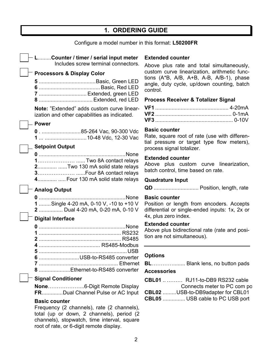 Laurel Electronics LAUREATE SERIES 2 COUNTER-TIMER-SERIAL INPUT METER User Manual | Page 2 / 80