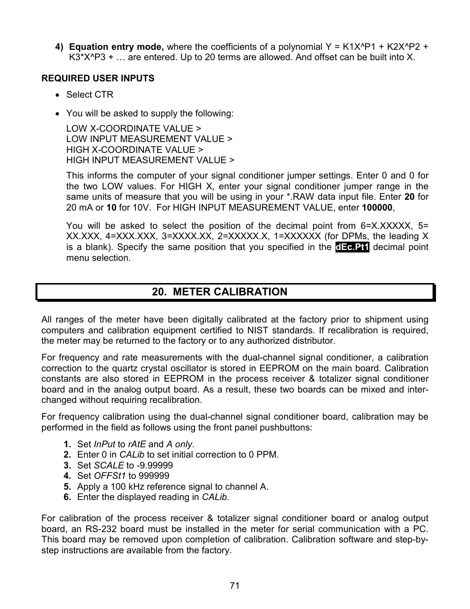 Laurel Electronics LAUREATE SERIES 2 COUNTER-TIMER-SERIAL INPUT METER User Manual | Page 71 / 80